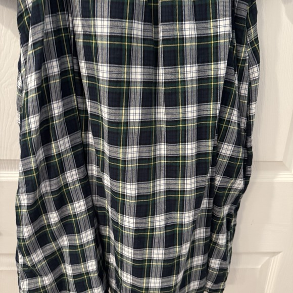 American Eagle Babydoll Sz XL Tall  Y2K Retro Dress Pockets Blue Green Plaid - Picture 3 of 10